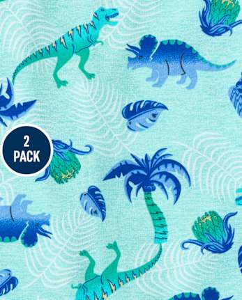 Baby And Toddler Boys Dino Colorblock Tank Top 2-Pack