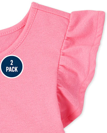 Toddler Girls Ruffle Top 2-Pack