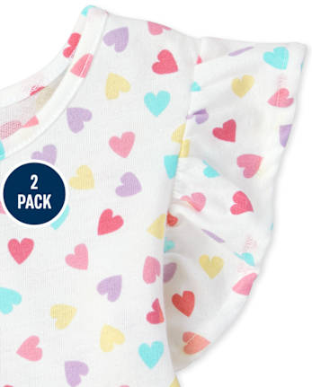 Toddler Girls Ruffle Top 2-Pack