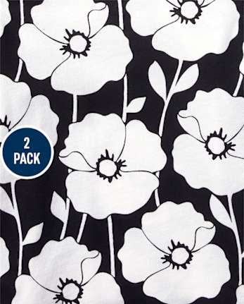 Lot de 2 hauts à épaules dénudées à pois et fleurs pour petites filles