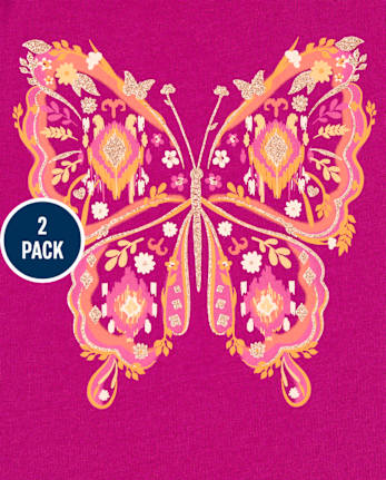 Toddler Girls Animal Ruffle Tank Top 2-Pack