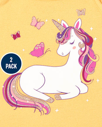 Toddler Girls Animal Ruffle Tank Top 2-Pack