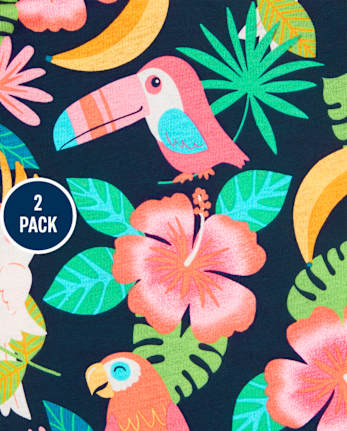 Toddler Girls Tropical Swing Tank Top 2-Pack