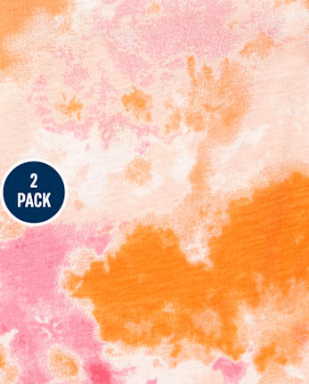 Lot de 2 barboteuses imprimées à volants pour petites filles