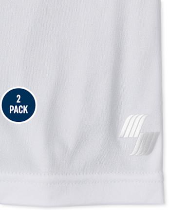 Paquete de 2 camisetas sin mangas ajustadas de alto rendimiento con bloques de color para niños