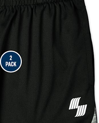 Boys Side Stripe Performance Basketball Shorts 2-Pack