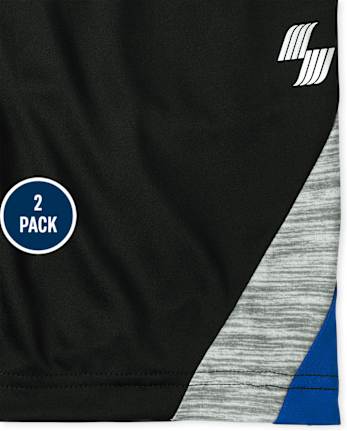 Boys Side Stripe Performance Basketball Shorts 2-Pack