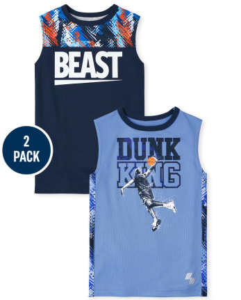 Boys Sports Performance Muscle Tank Top 2-Pack
