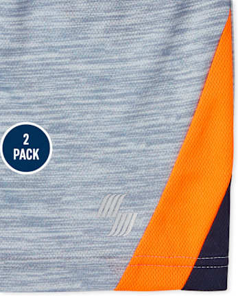 Boys Print Performance Basketball Shorts 2-Pack