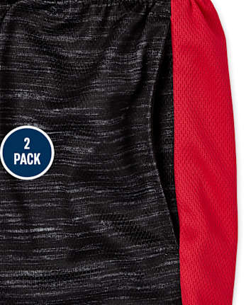 Boys Side Stripe Performance Basketball Shorts 2-Pack