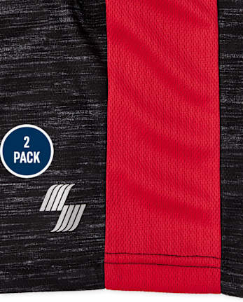 Boys Side Stripe Performance Basketball Shorts 2-Pack
