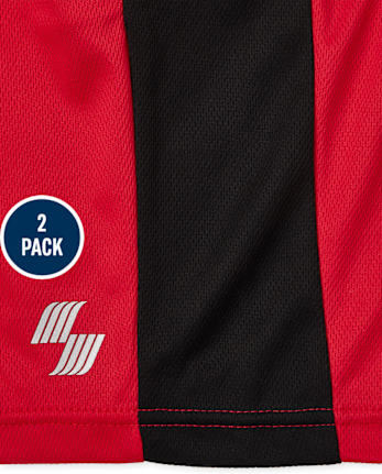Boys Side Stripe Performance Basketball Shorts 2-Pack