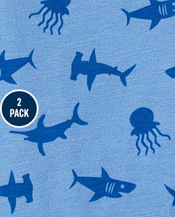 Paquete de 2 camisetas sin mangas Ocean para niños pequeños