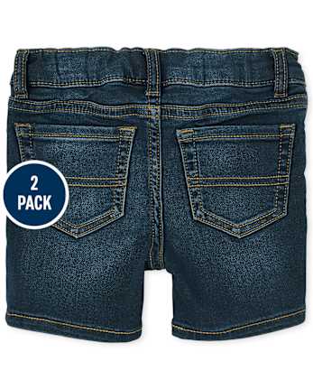 Pack de 2 pantalones cortos vaqueros supersuaves para bebés y niños pequeños