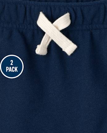 Toddler Boys Dino French Terry Shorts 2-Pack