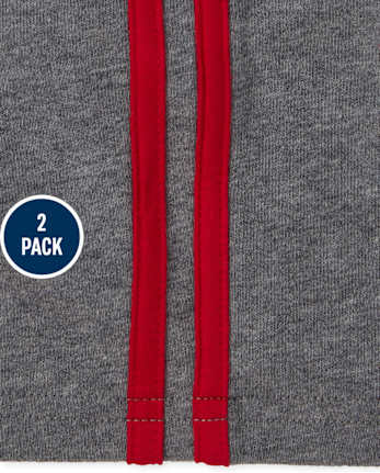 Paquete de 2 pantalones cortos de rizo francés para niños pequeños