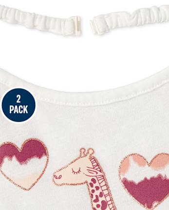Toddler Girls Animal Halter Top 2-Pack