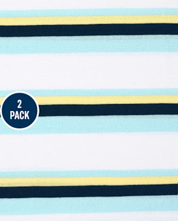 Boys Striped Jersey Polo 2-Pack