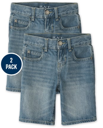 Pack de 2 pantalones cortos de mezclilla para niños