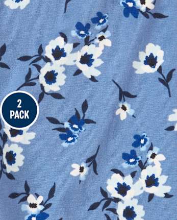 Shorts de ciclismo florales para niñas pequeñas, paquete de 2