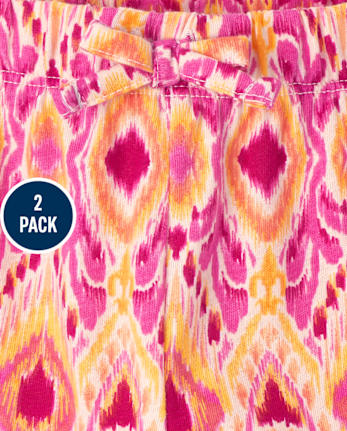 Toddler Girls Print Shorts 2-Pack