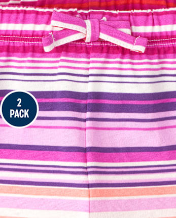 Toddler Girls Print Shorts 2-Pack