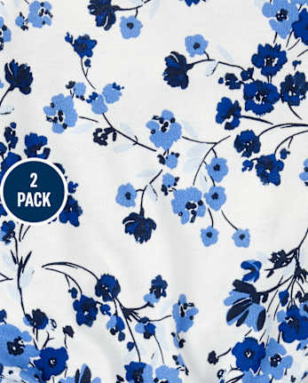 Lot de 2 barboteuses fleuries tie-dye pour fille