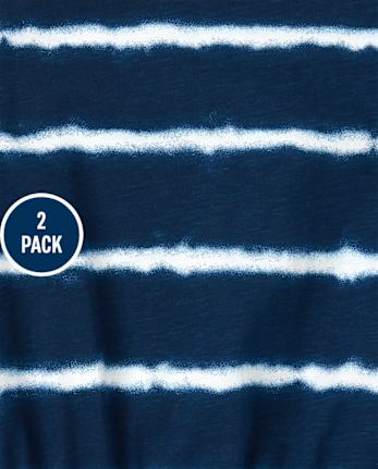 Lot de 2 barboteuses fleuries tie-dye pour fille