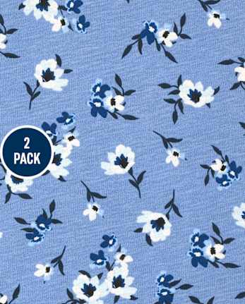 Vestido sin mangas de rayas florales para niñas, paquete de 2