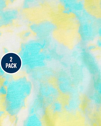 Lot de 2 hauts tie-dye noués sur le devant pour fille