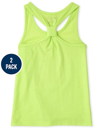 Paquete de 2 camisetas sin mangas para niñas