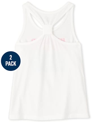 Paquete de 2 camisetas sin mangas para niñas