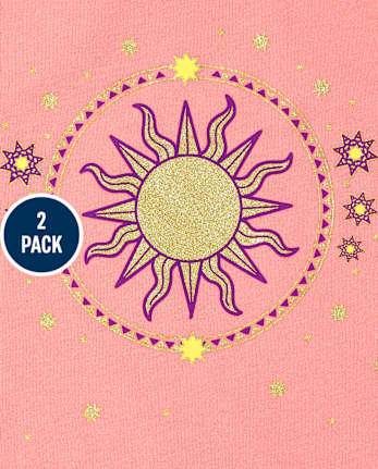 Girls Butterfly Sun Fringe Tank Top 2-Pack