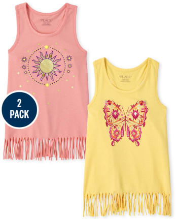 Lot de 2 débardeurs Butterfly Sun Fringe pour fille