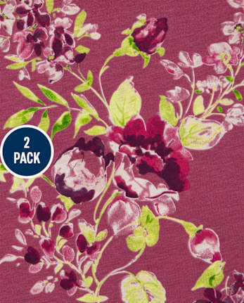 Lot de 2 hauts smockés fleuris pour fille