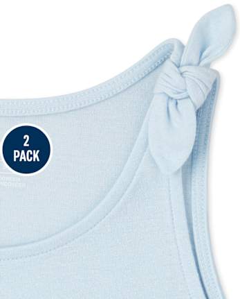 Girls Tie Shoulder Tank Top 2-Pack