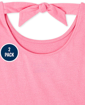 Vestido sin mangas para niña, paquete de 2