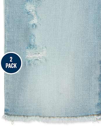 Paquete de 2 pantalones cortos de mezclilla para niña