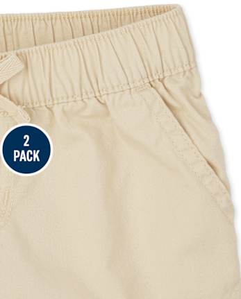 Shorts de sarga para niñas, paquete de 2