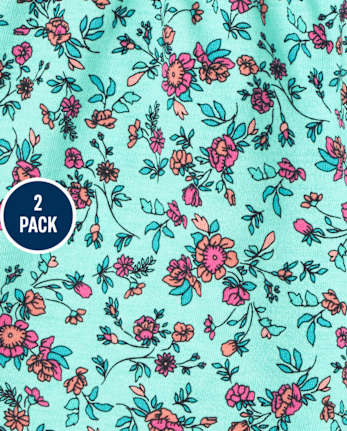 Pack de 2 pantalones cortos estampados para niñas