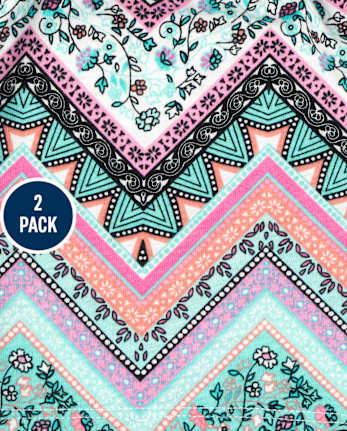 Pack de 2 pantalones cortos estampados para niñas