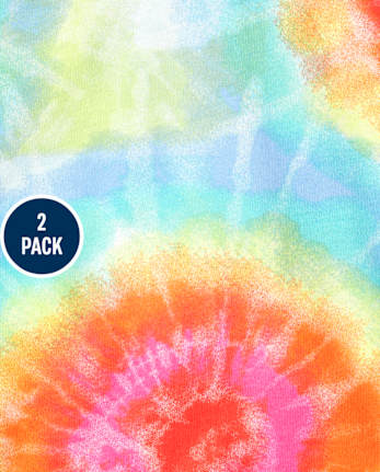 Girls Rainbow Print Skort 2-Pack