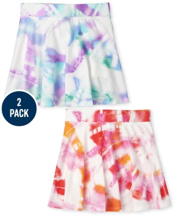 Lot de 2 jupes-shorts à imprimé pour filles