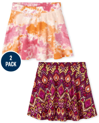 Lot de 2 jupes-shorts à imprimé pour filles