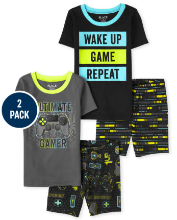 Boys Video Game Snug Fit Cotton Pajamas 2-Pack