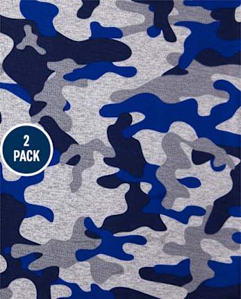 Boys Shark Camo Snug Fit Cotton Pajamas 2-Pack
