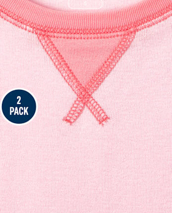 Pijamas de algodón ajustados para niñas, paquete de 2