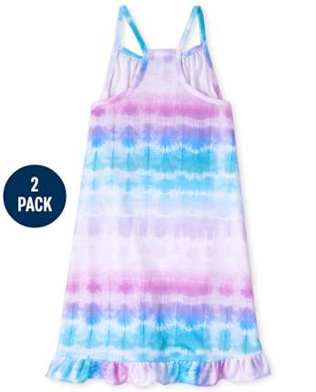 Girls Tie Dye Nightgown 2-Pack