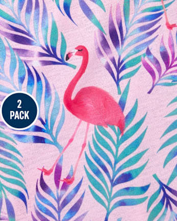 Girls Palm Tree Pajamas 2-Pack