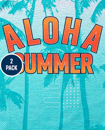 Boys Aloha Shark Pajamas 2-Pack